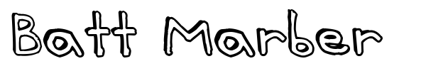 Batt Marber font preview